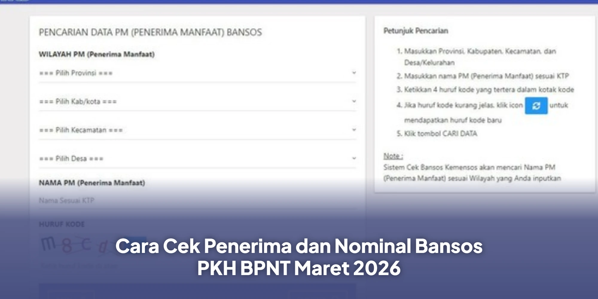 Bantuan Sosial PKH dan BPNT Maret 2026: Panduan Lengkap Cek Penerima dan Nominal Bansos