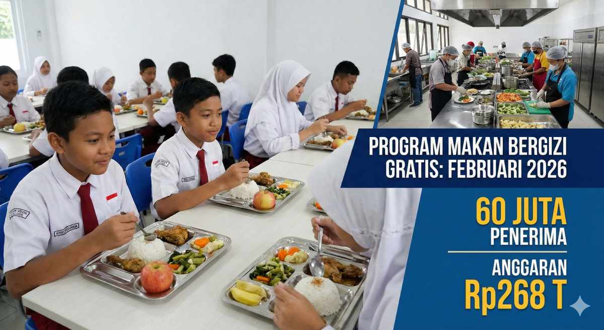 Realisasi Program Makan Bergizi Gratis Februari 2026 Jangkau 60 Juta Penerima dan Serap Anggaran Rp32 Triliun